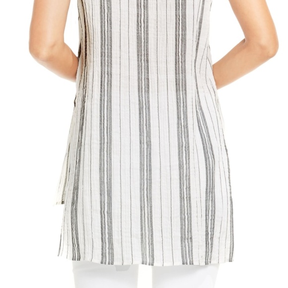 Two by Vince Camuto Strip cotton Gauze Side Tank - Picture 4 of 8